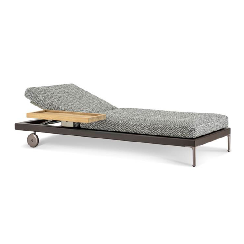 Adjustable Waterproof Outdoor Recliner with Metal Legs