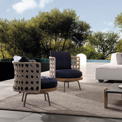 Waterproof Fabric Low Lounge Chair for Outdoor Comfort