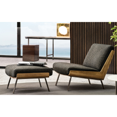 Elegant Outdoor Wooden Lounge Chair for Relaxation