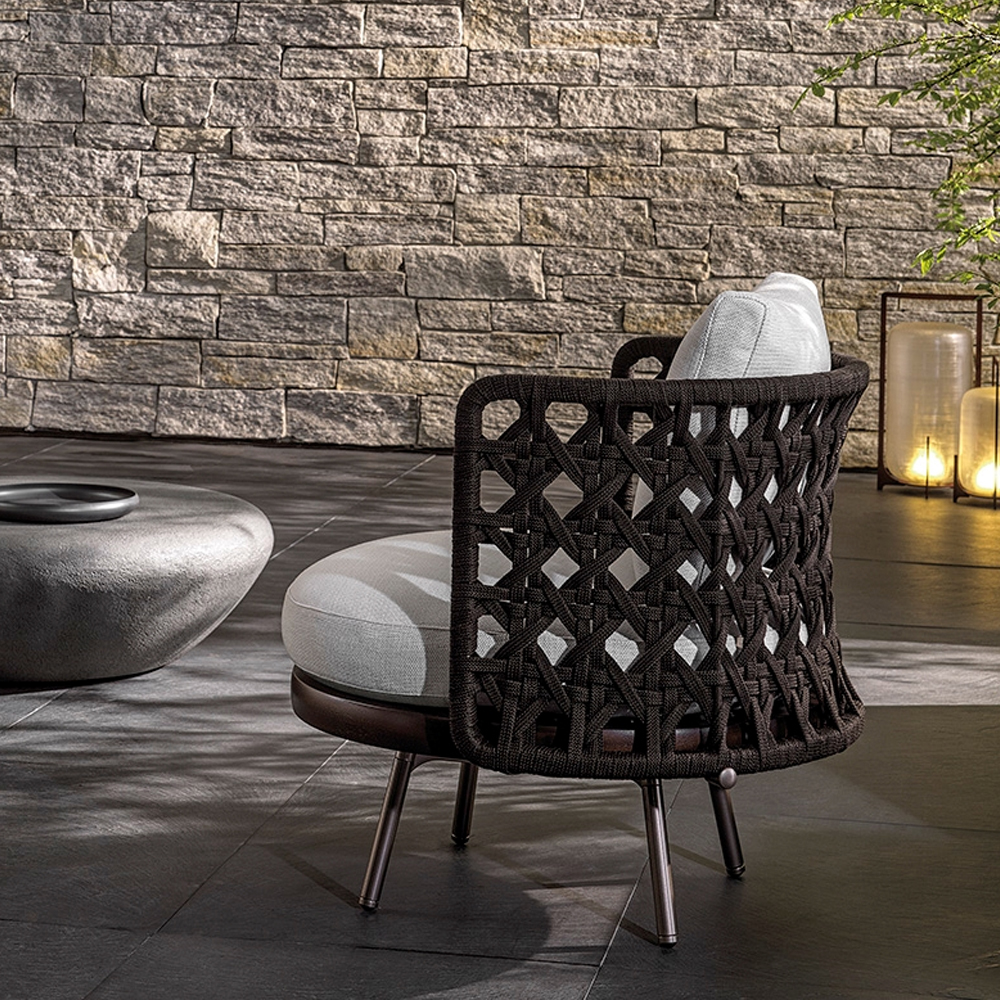 Waterproof Fabric Low Lounge Chair for Outdoor Comfort