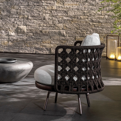 Waterproof Fabric Low Lounge Chair for Outdoor Comfort