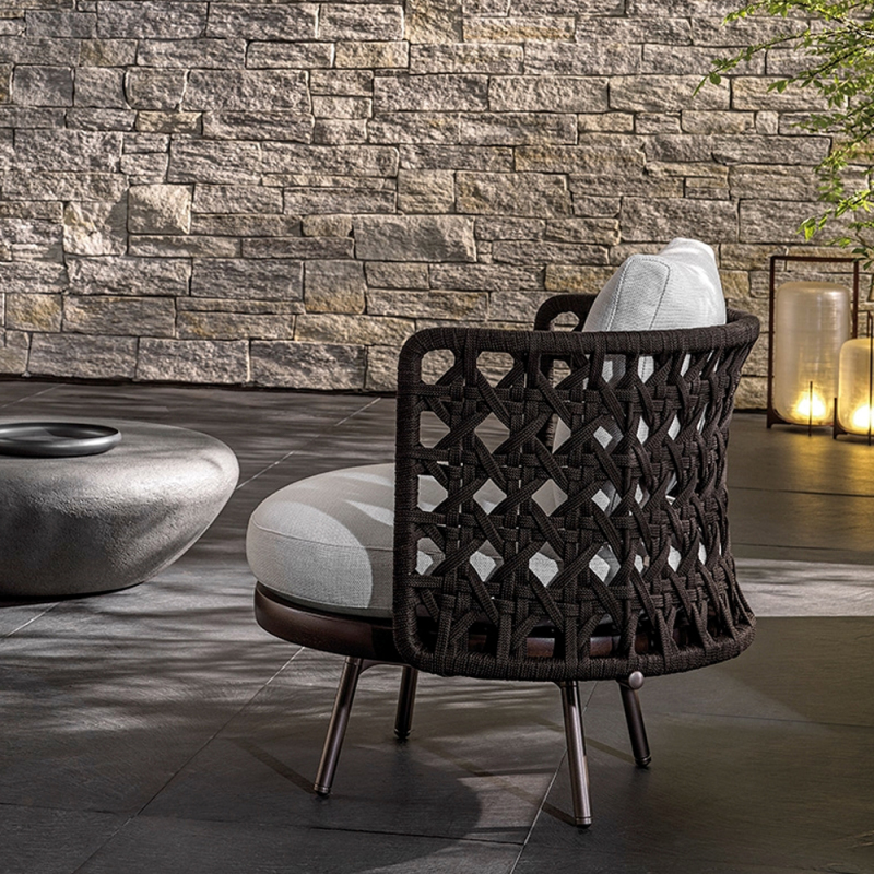 Waterproof Fabric Low Lounge Chair for Outdoor Comfort