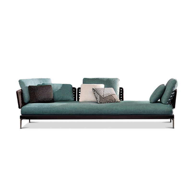 Waterproof Fabric Outdoor Sofa with Metal Legs