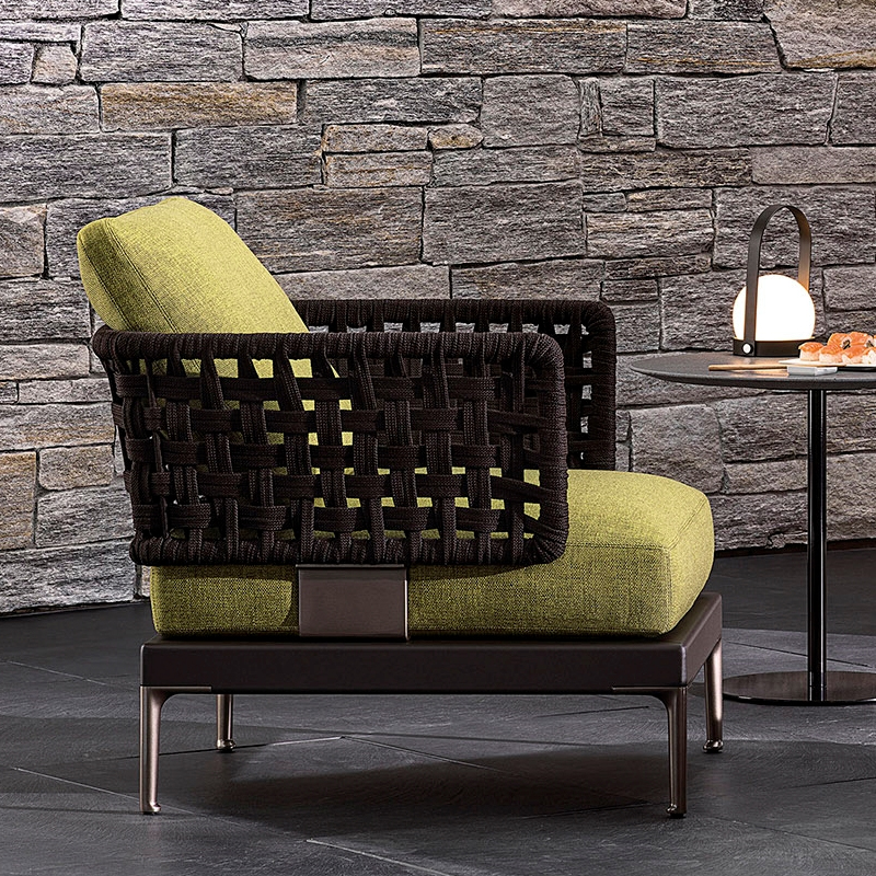Waterproof Fabric Outdoor Sofa with Metal Legs