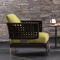 Waterproof Fabric Outdoor Sofa with Metal Legs