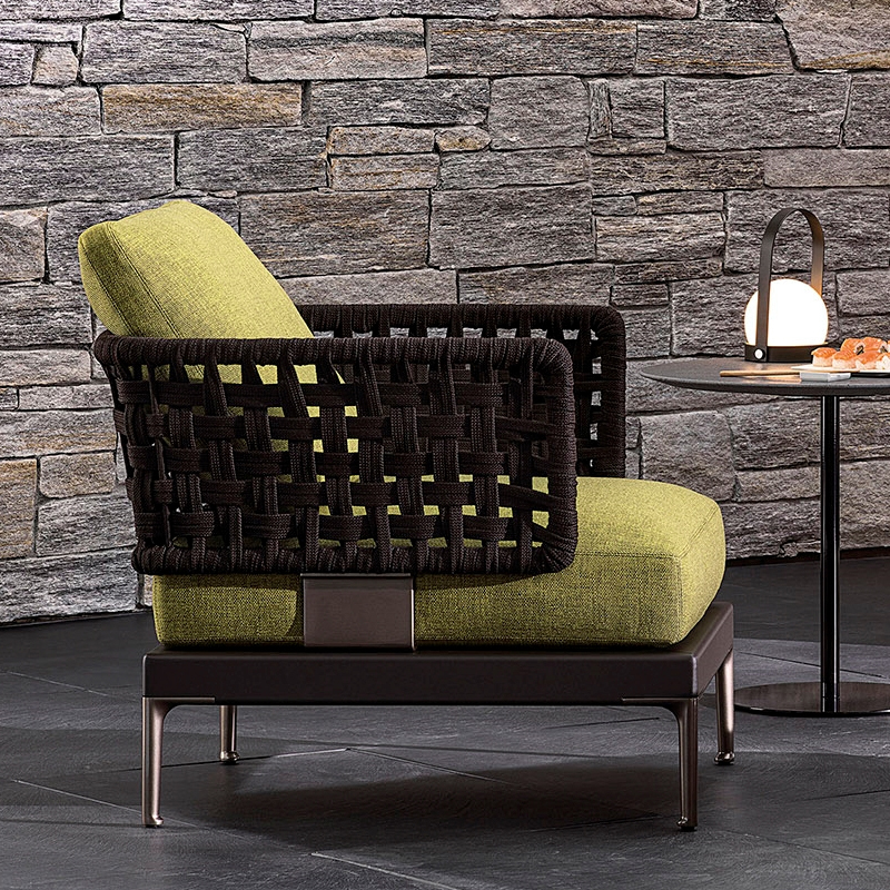 Waterproof Fabric Outdoor Sofa with Metal Legs
