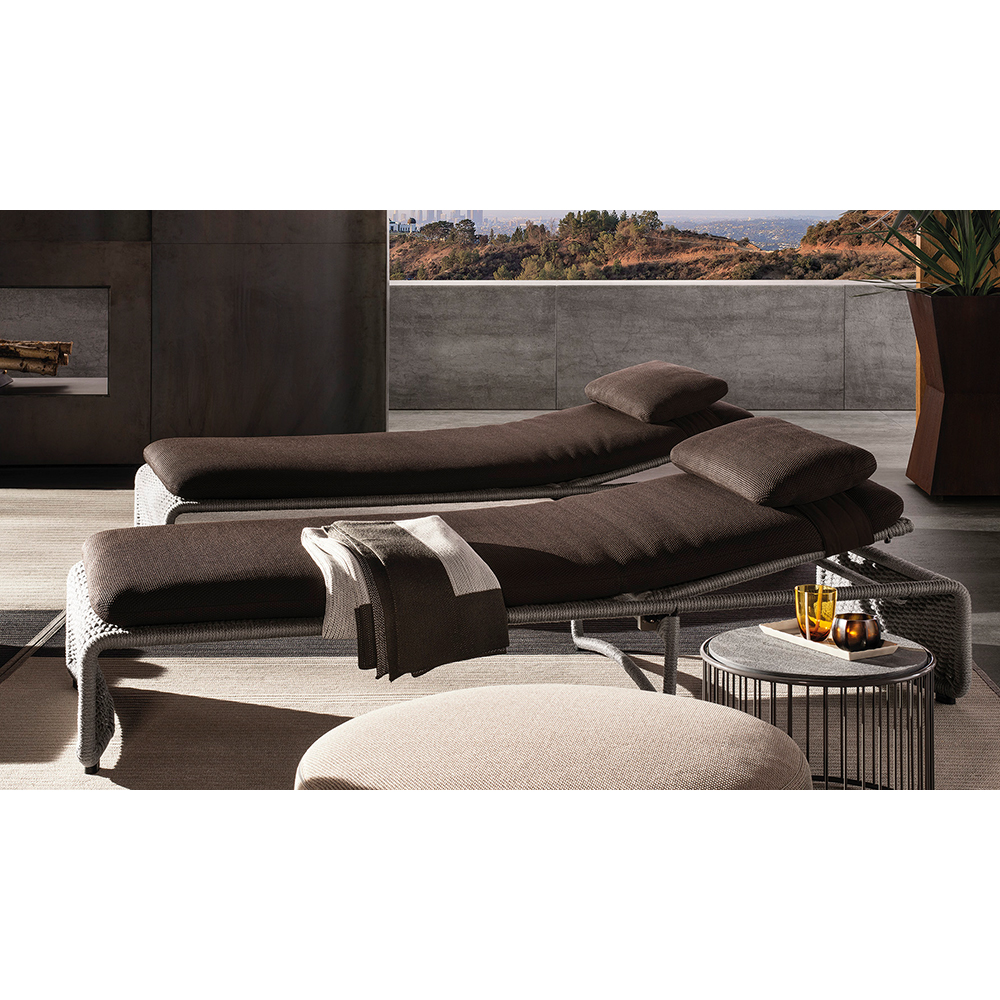 Adjustable Waterproof Outdoor Recliner with Metal Legs
