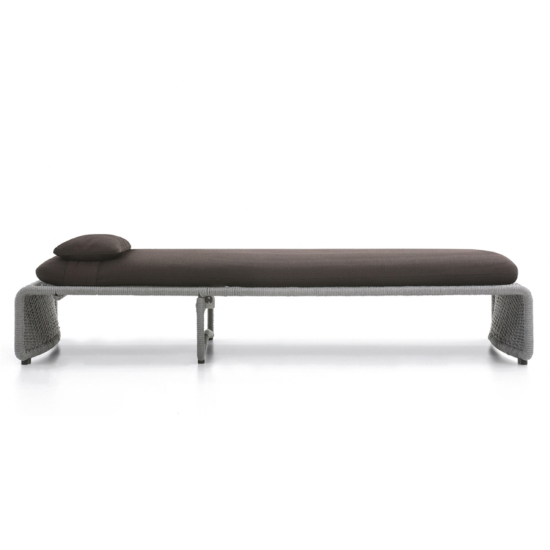 Adjustable Waterproof Outdoor Recliner with Metal Legs
