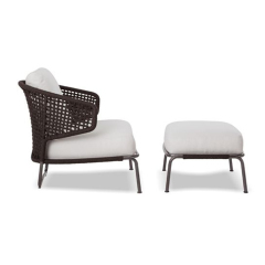 Waterproof Outdoor Lounge Chair with Ottoman