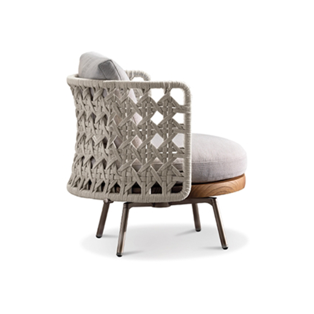 Waterproof Fabric Low Lounge Chair for Outdoor Comfort