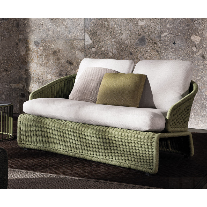 Waterproof Rattan Loveseat for Outdoor Elegance