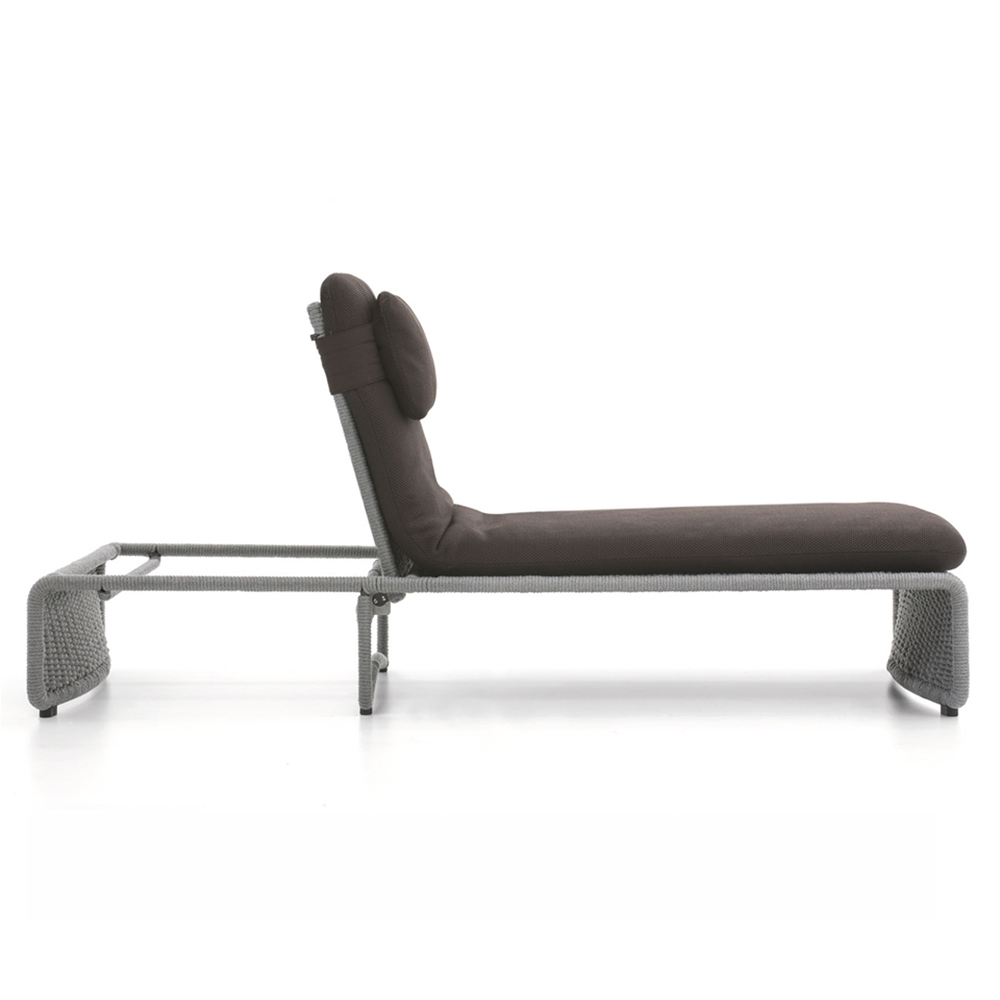 Adjustable Waterproof Outdoor Recliner with Metal Legs