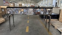 Exquisite crystal diamond inlaid console table