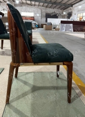 Contemporary Luxury Wood Veneer Dining Chair