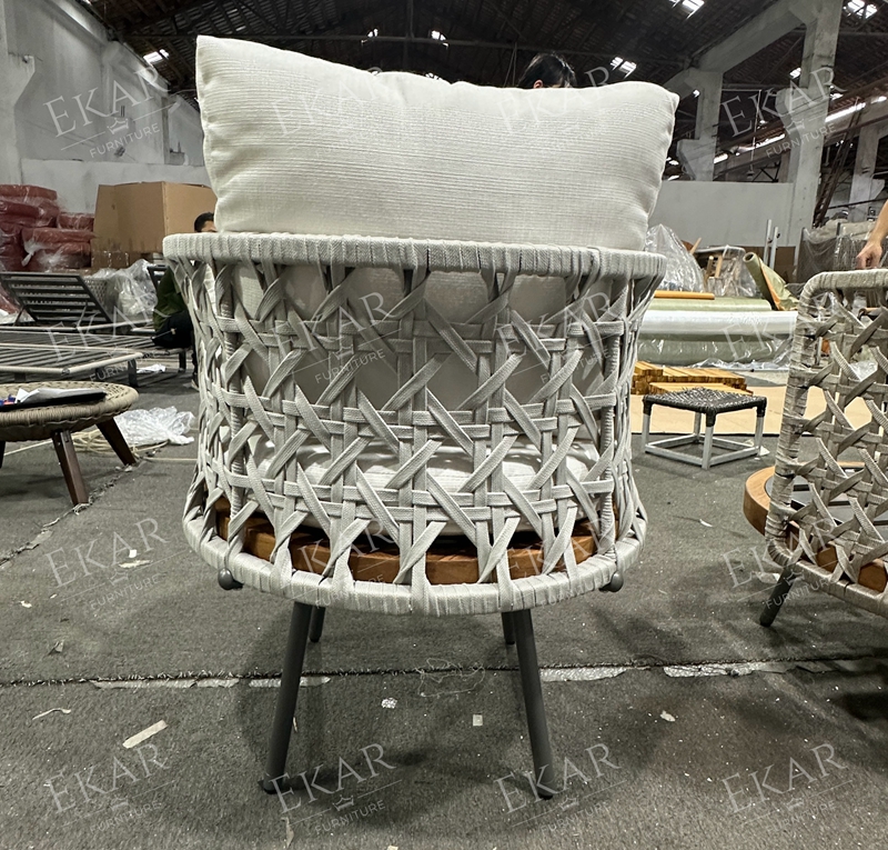 Modern woven craftsmanship outdoor dining chairs