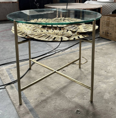 Metal and Glass Corner Table - Contemporary Accent Piece for Stylish Home Decor
