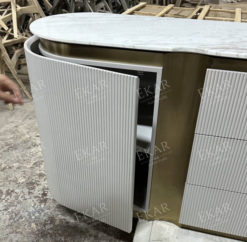 Modern Italian style sideboard with marble top