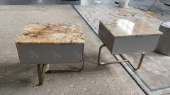 Marble bedside table for bedroom
