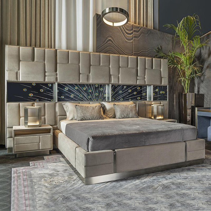 Modern Stainless Steel Brushed Bronze Nightstand