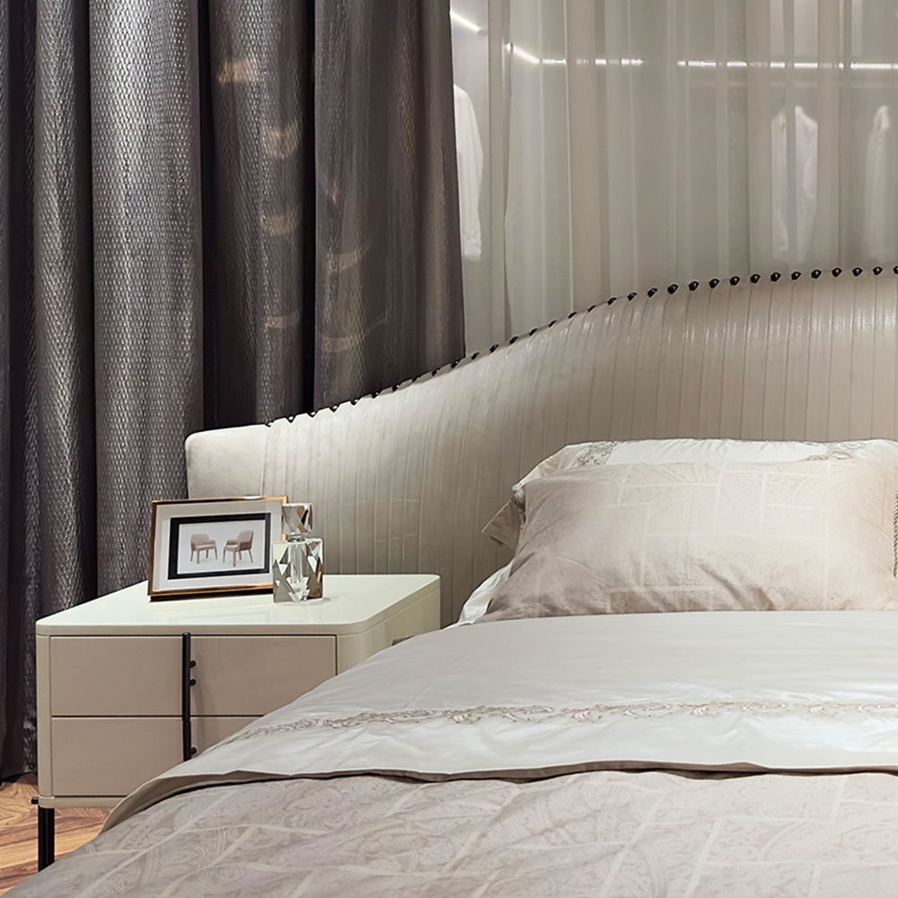 Elegant Wooden Nightstand with Modern Design