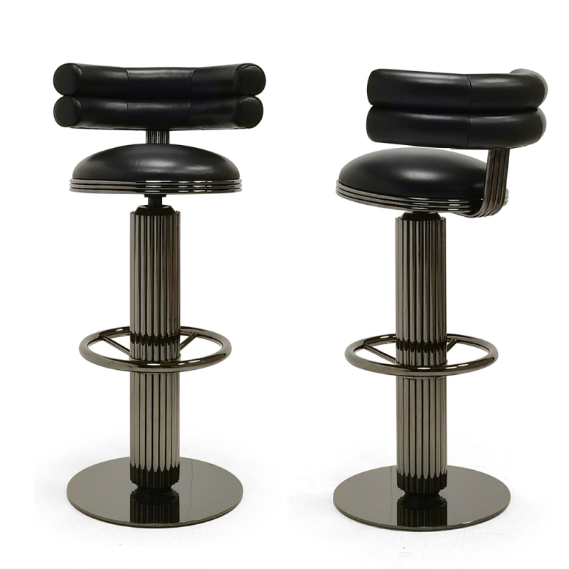 Modern furniture crystal steel bar chair