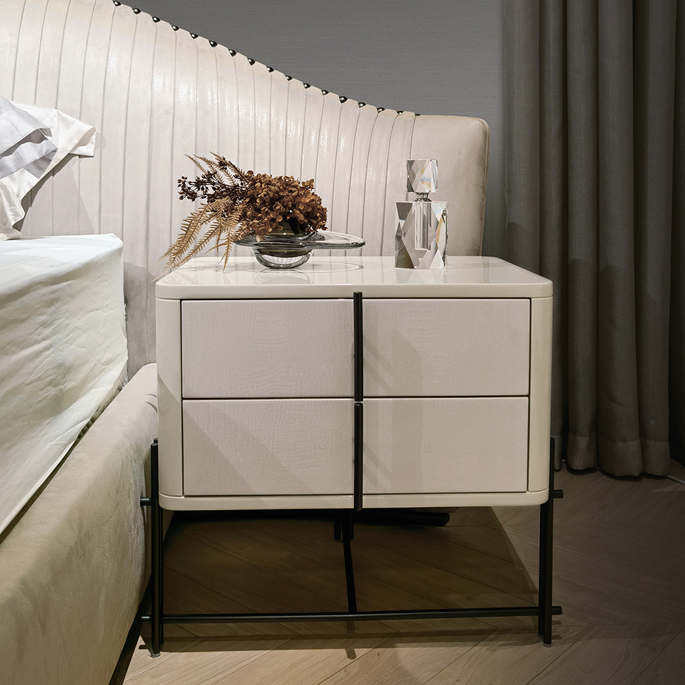 Elegant Wooden Nightstand with Modern Design