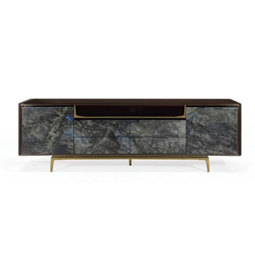 Modern Blue Emerald Marble TV Stand