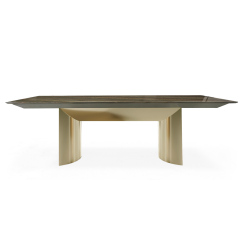 Modern Rectangular Dining Table with Marble Top
