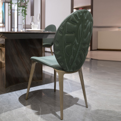 Modern Rectangular Dining Table with Marble Top
