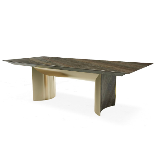 Modern Rectangular Dining Table with Marble Top