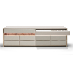 Elegant Pandora Marble TV Cabinet with Touch-Switch LED Lighting