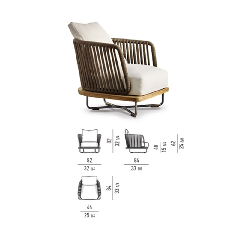 Modern outdoor waterproof wicker armchair – perfect for patios, gardens and balconies