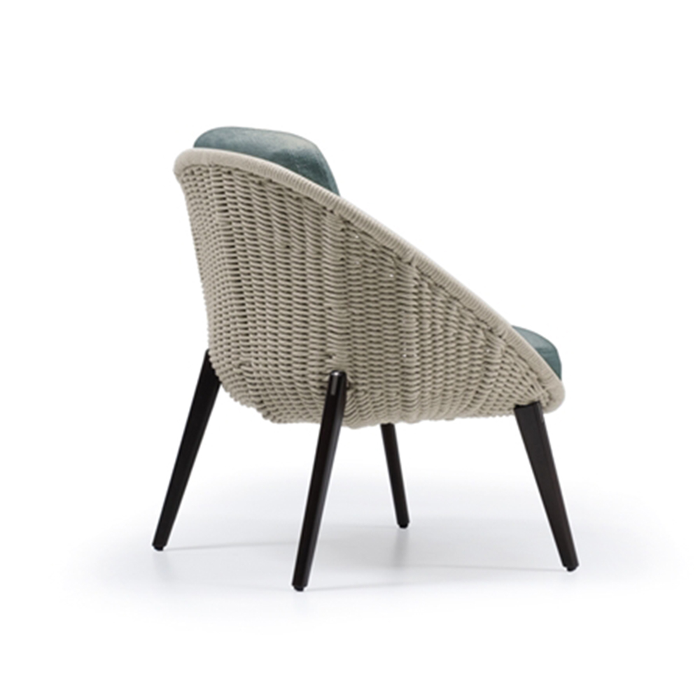 Modern Wicker Lounge Chair and Ottoman Set for Outdoor Relaxation