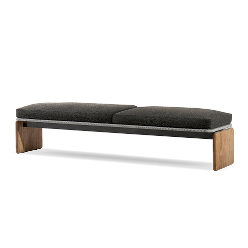 Modern outdoor wicker bench – for patios, gardens and balconies