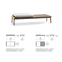 Modern outdoor wicker bench – for patios, gardens and balconies
