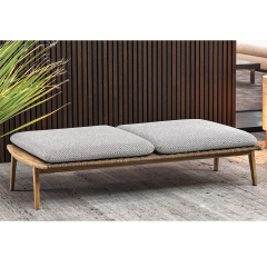 Modern outdoor wicker bench – for patios, gardens and balconies