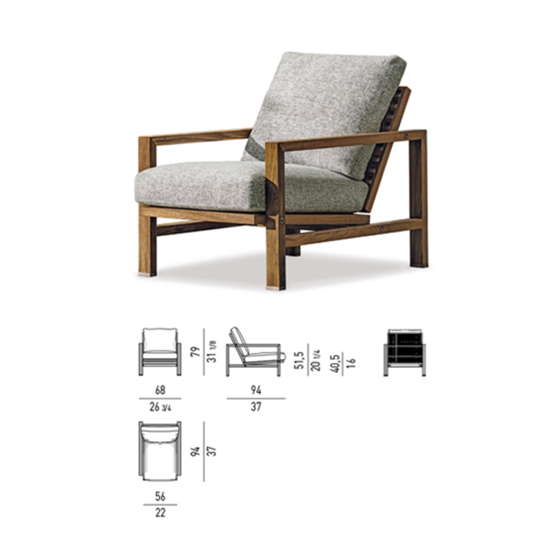 Contemporary Waterproof Armchair for Stylish Outdoor Comfort