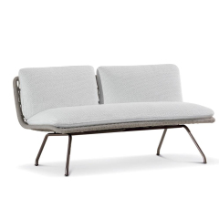 Contemporary Outdoor Armchair with Plush Waterproof Cushions