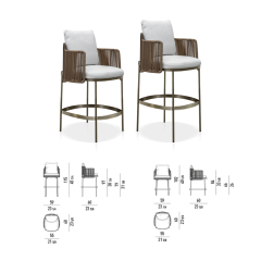 Modern outdoor waterproof bar chair – stylish and durable bar chair for patio and garden