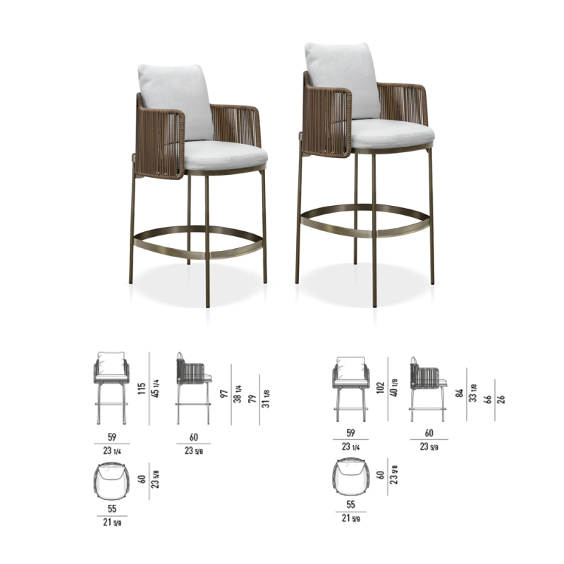 Modern outdoor waterproof bar chair – stylish and durable bar chair for patio and garden