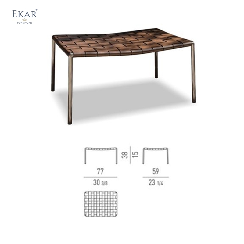 Modern waterproof wicker chair a durable square seat for patio and garden use