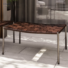 Modern waterproof wicker chair a durable square seat for patio and garden use