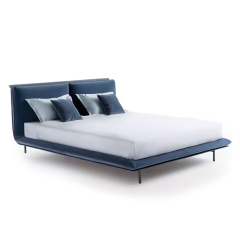 Sleek Black Stainless Steel Bed – Modern Crystal Steel Bed Design for Bedroom by Ekar Furniture