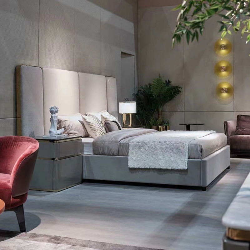 Modern Crystal Steel Bed – Elegant and Durable Metal Frame for Luxurious Bedrooms by Ekar Furniture