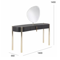 Modern design tufted grey dressing table with tassel handles