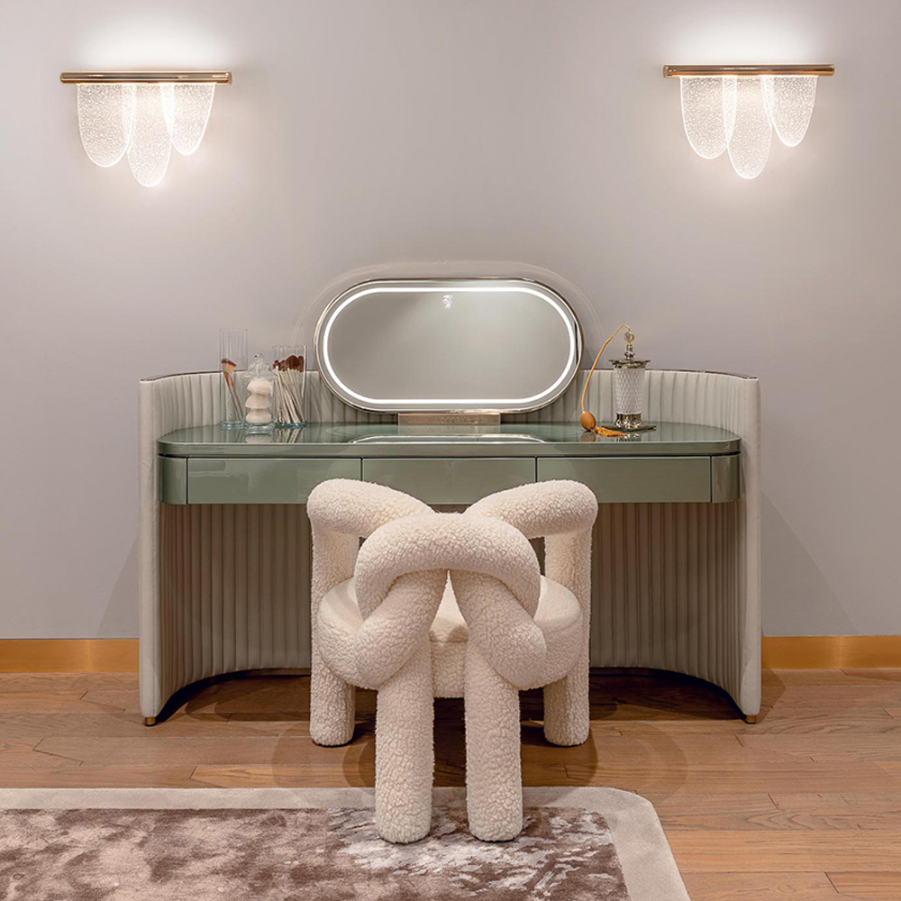 Modern Champagne Gold and Green Dresser