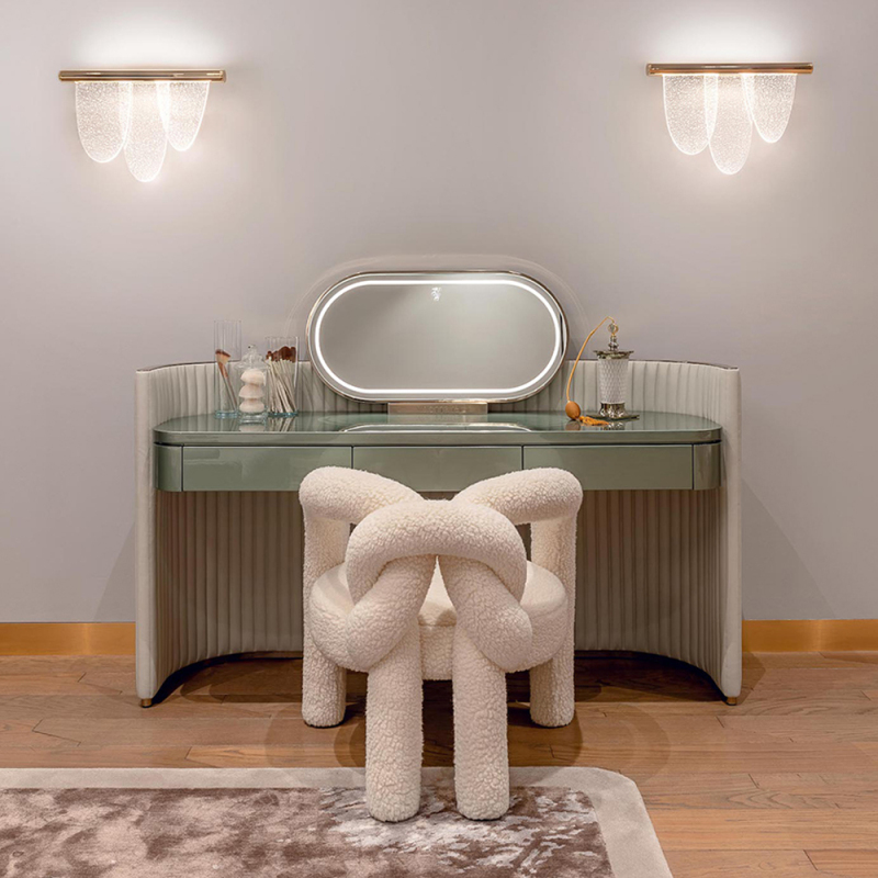Modern Champagne Gold and Green Dresser