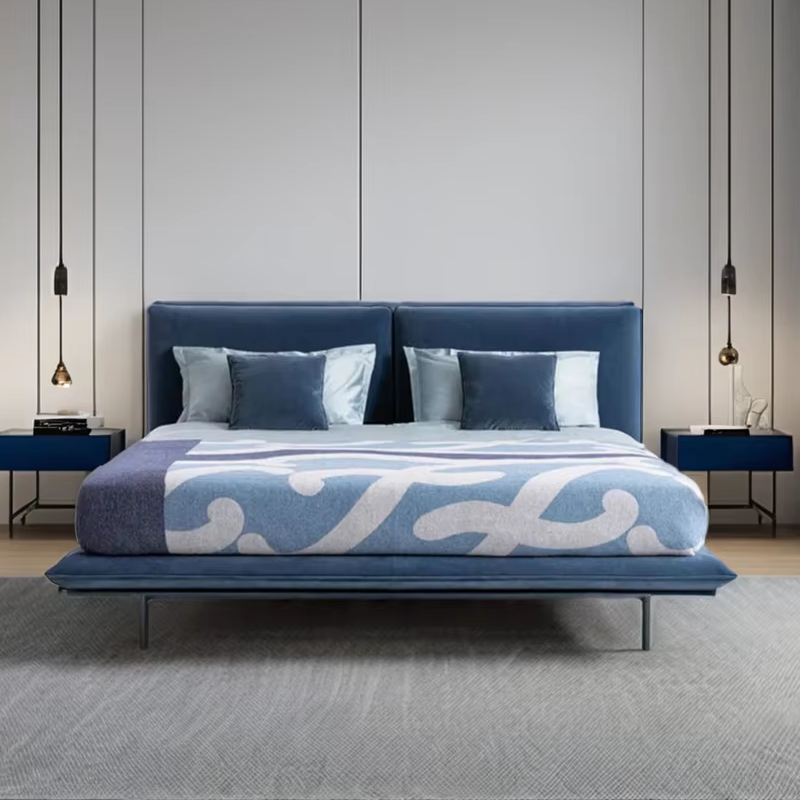 Sleek Black Stainless Steel Bed – Modern Crystal Steel Bed Design for Bedroom by Ekar Furniture