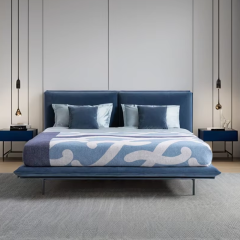Sleek Black Stainless Steel Bed – Modern Crystal Steel Bed Design for Bedroom by Ekar Furniture