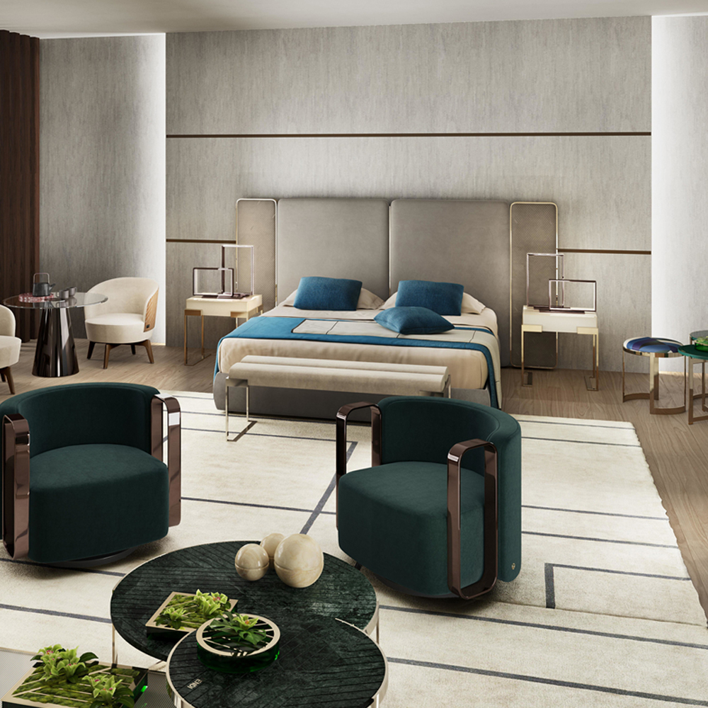 Modern Crystal Steel Bed – Elegant and Durable Metal Frame for Luxurious Bedrooms by Ekar Furniture